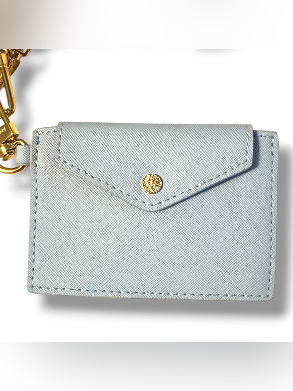 Anne Klein 3pc Baby Blue Crossbody Bag with Card Holder and Coin Pouch - Picture 3 of 7